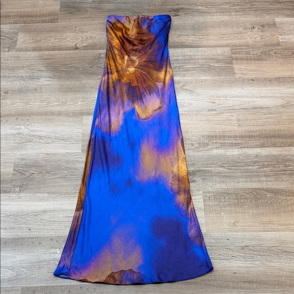 Anthropologie Le Fleur Blue and Orange Women's Dress, Size XXS